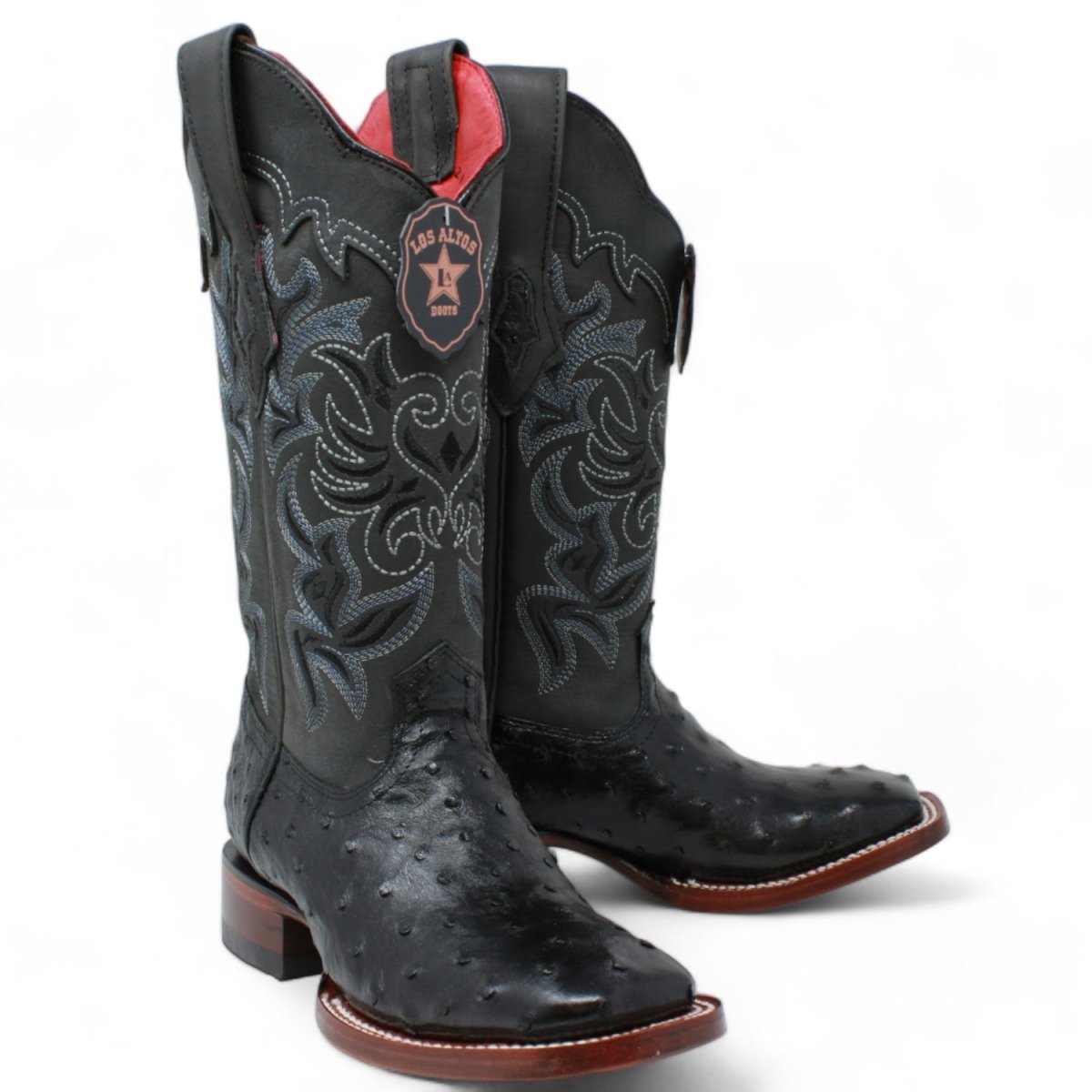 Botas de Avestruz Punta Cuadrada Dama LAB-3220305