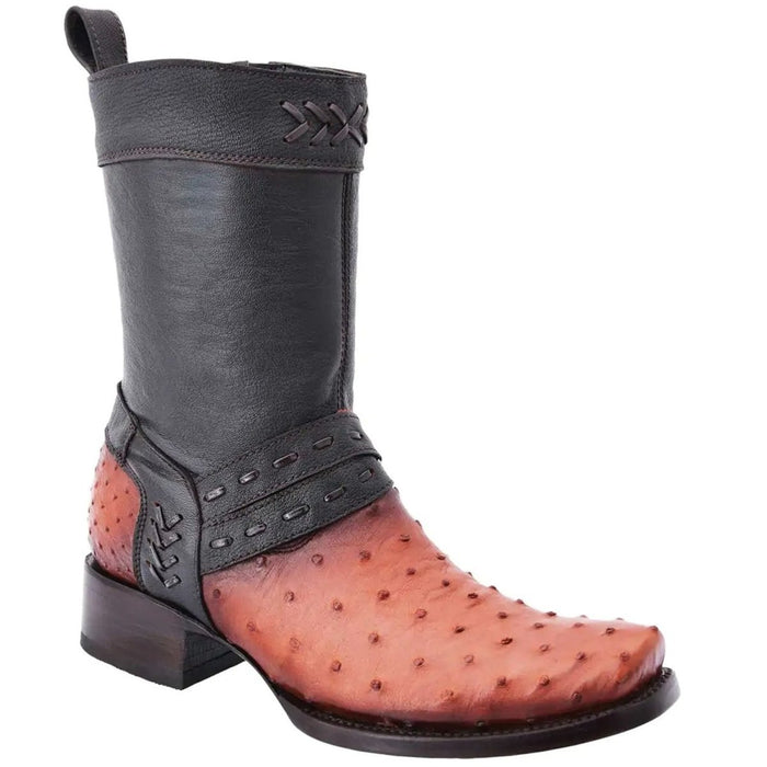Botas de Avestruz Original Horma Cuadrada