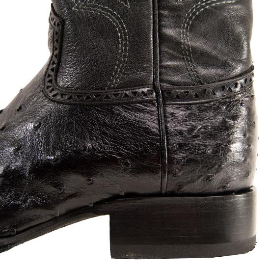 Botas Avestruz Negra Horma Europea LAB-760305