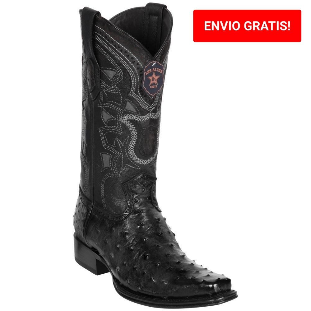 Botas Avestruz Negra Horma Europea LAB-760305