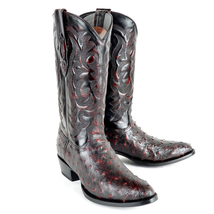 Botas de Avestruz Original Punta Redonda LAB-6503 - Los Altos Boots