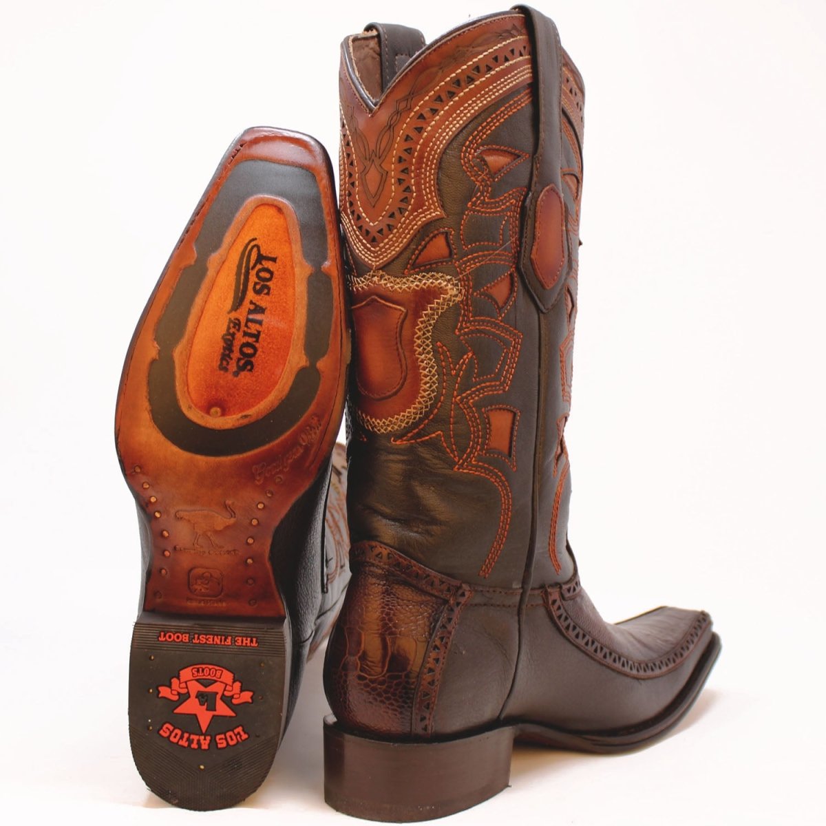 Botas de Avestruz y Venado Horma Europea LAB-76F0516