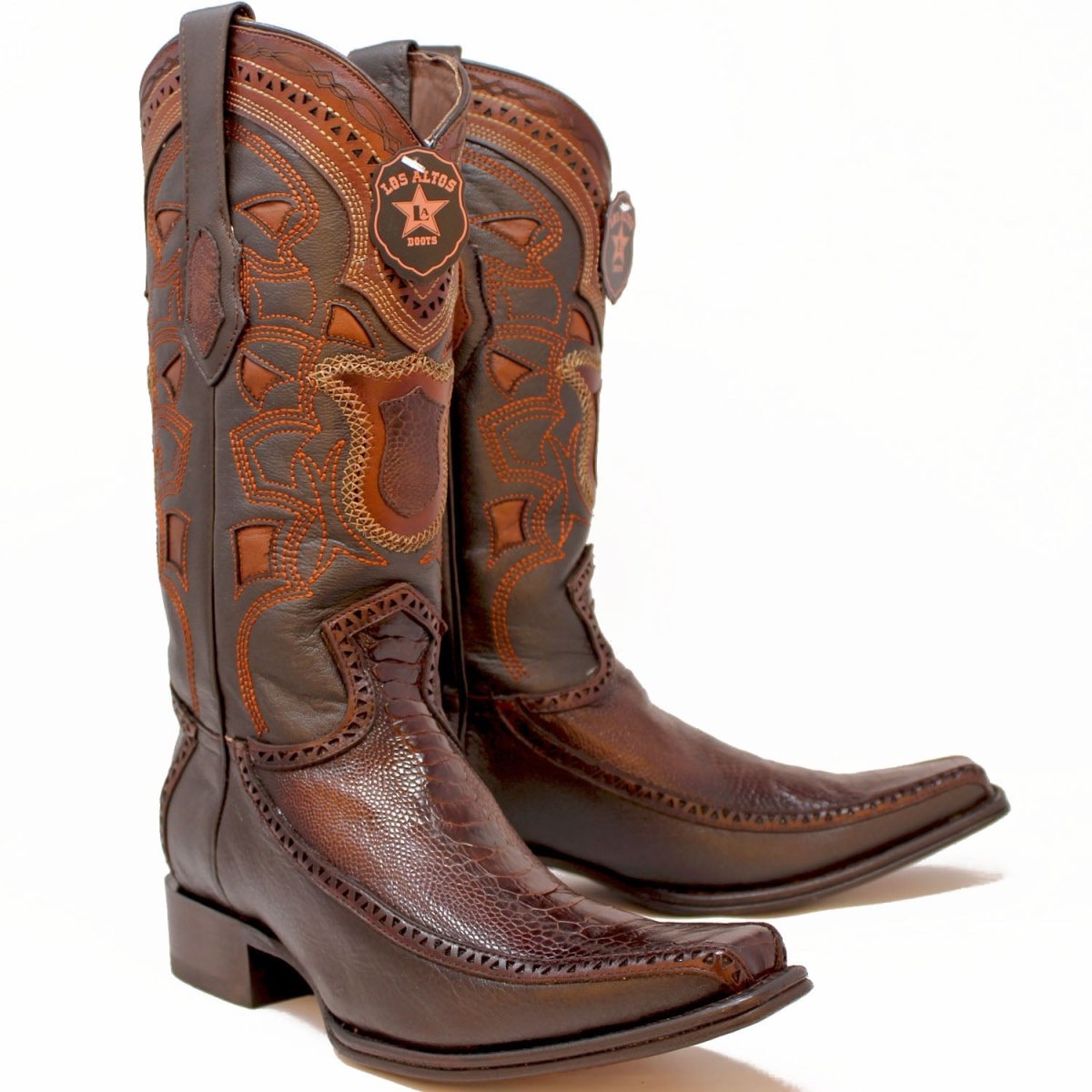 Botas de Avestruz y Venado Horma Europea LAB-76F0516