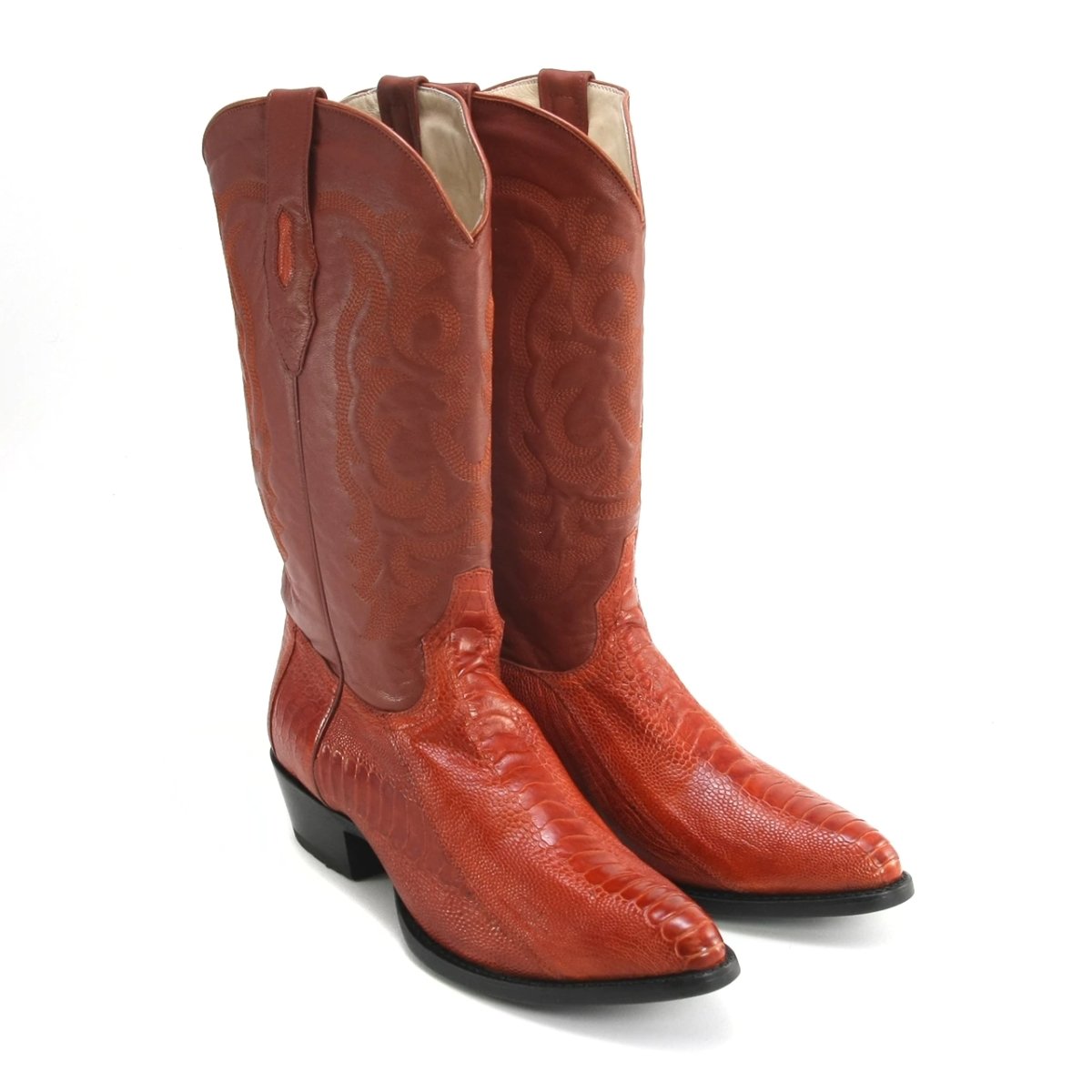 Botas de Avestruz Original Horma Semi Redonda