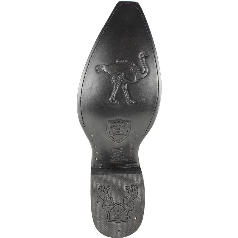 Ostrich Leg Cut Toe Cowboy Boots WW-2940518