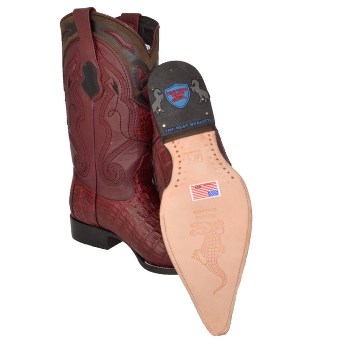 Botas de Cocodrilo Caiman Cola Punta 3X Aladino