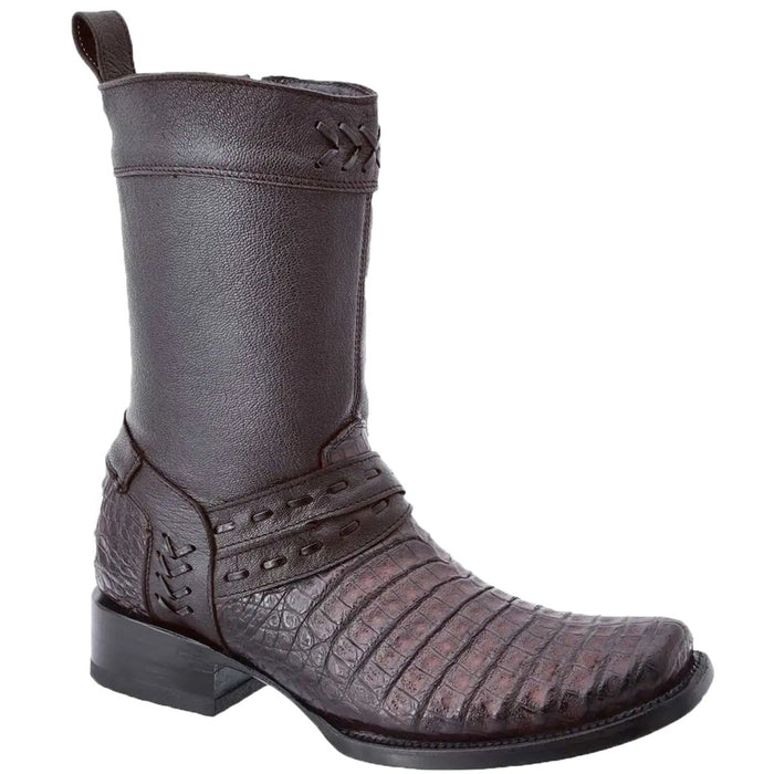 Botas de Cocodrilo Caiman Panza Original Horma Cuadrada WD