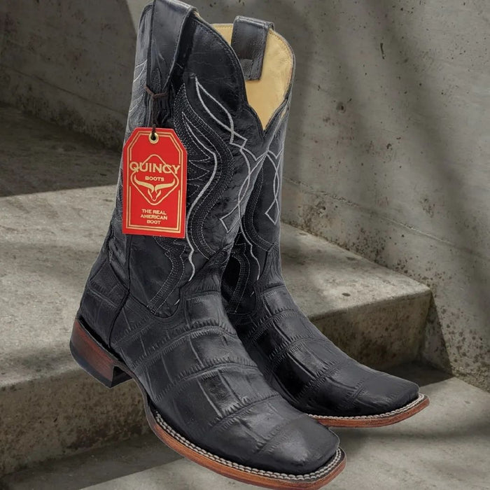 Botas de Cocodrilo Grabado Horma Rodeo Cuadrada