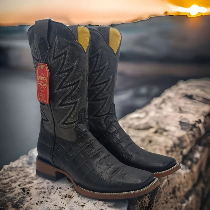 Botas de Cocodrilo Grabado Rodeo Cuadrada Quincy Boots