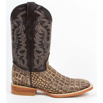 Botas de Cocodrilo Grabado Rodeo Cuadrada