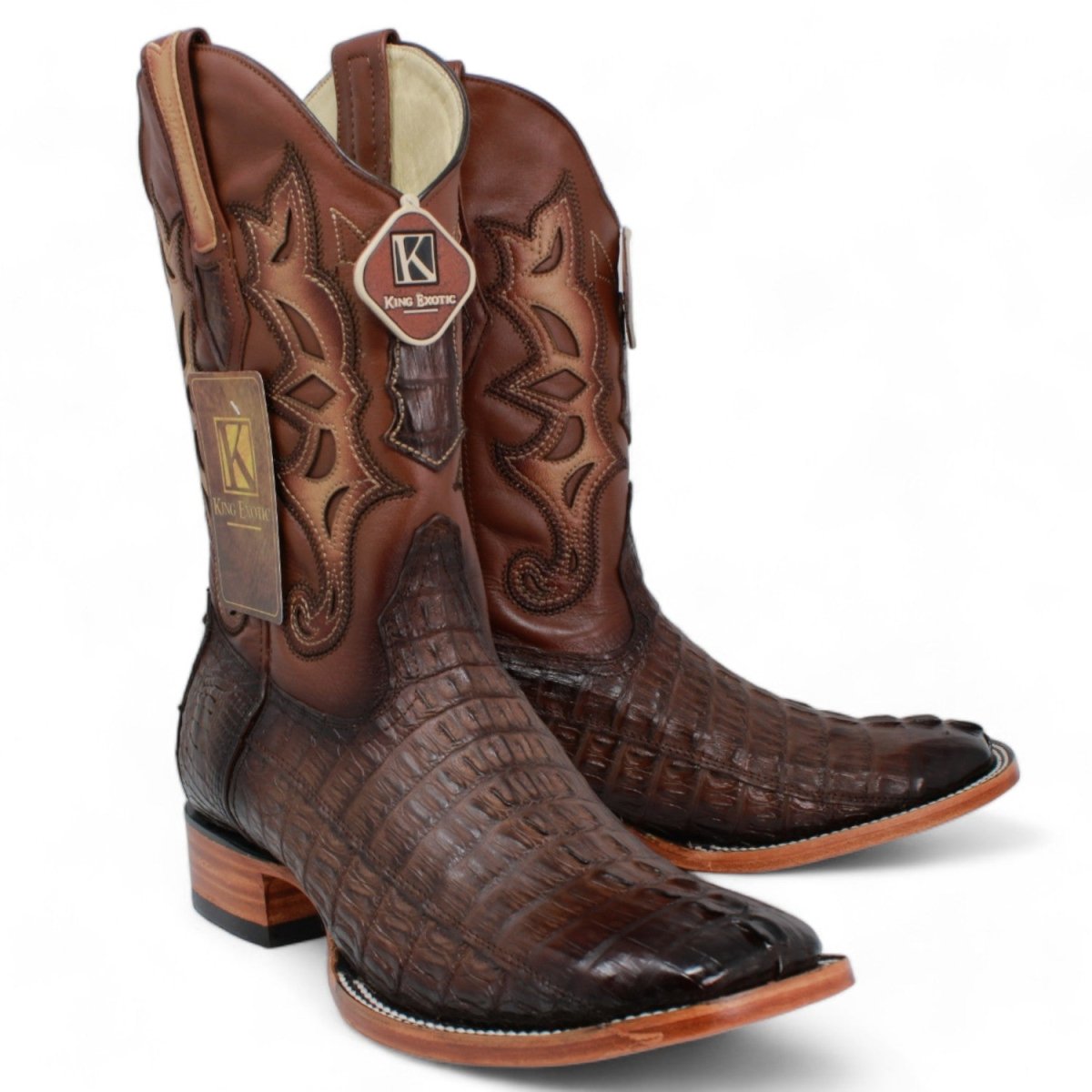 Botas Vaqueras de Cola de Cocodrilo Café Los Altos Boots