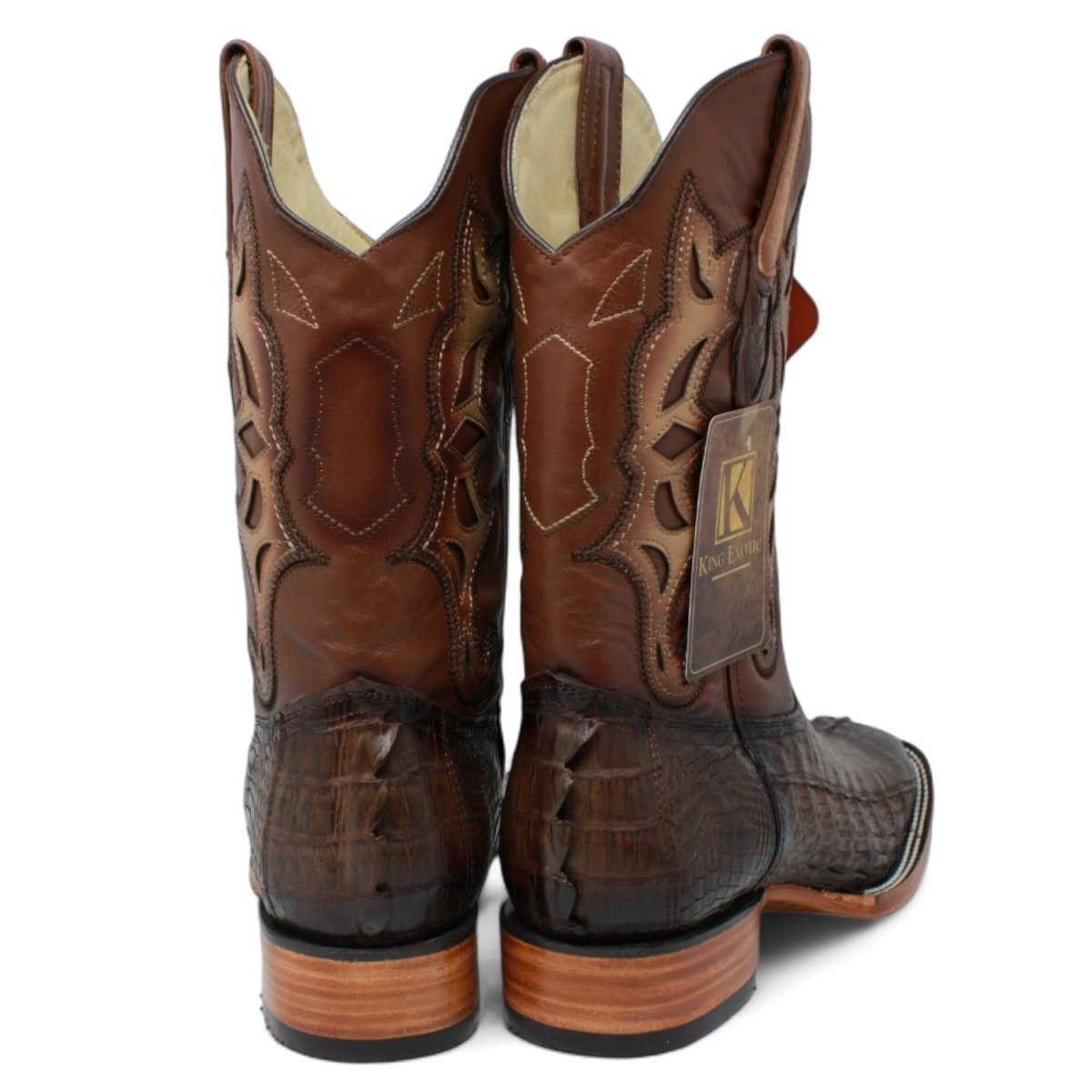 Botas Vaqueras de Cola de Cocodrilo Café Los Altos Boots