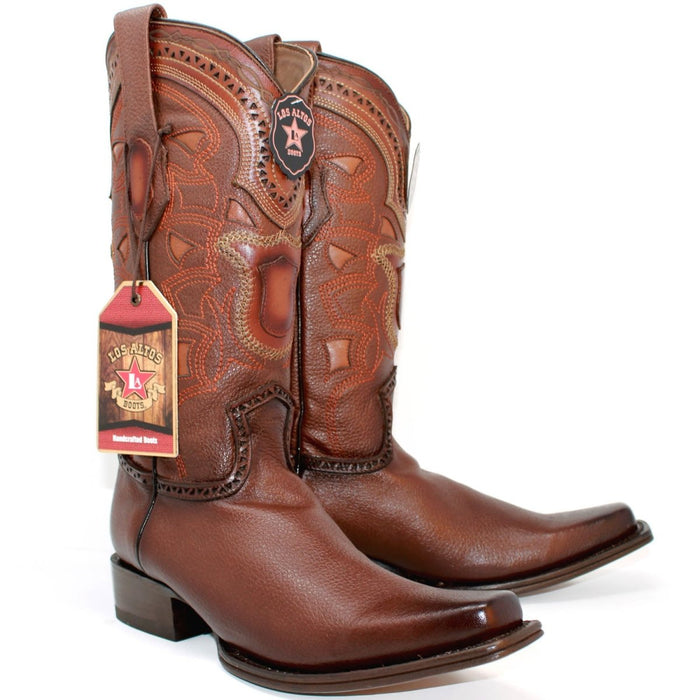 Botas de Cuero Original Punta Europea Cafe
