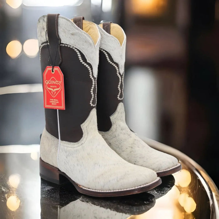 Botas de Cuero con Pelo de Vaca Rodeo Mujer