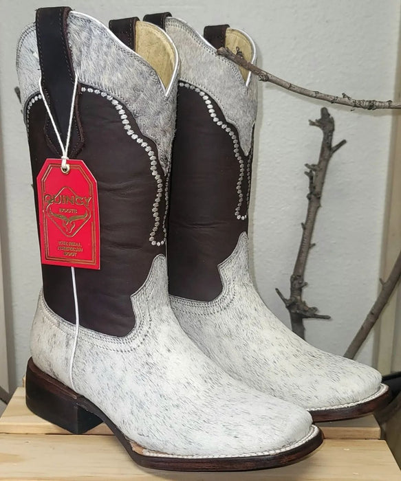Botas de Cuero con Pelo de Vaca Rodeo Mujer