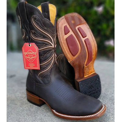 Botas de Cuero Crazy Horma Rodeo Cuadrada Chocolate