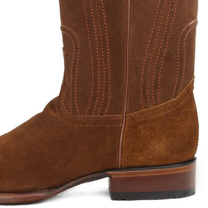 Botas de Cuero Gamuza Original en Horma Roper Color Cognac