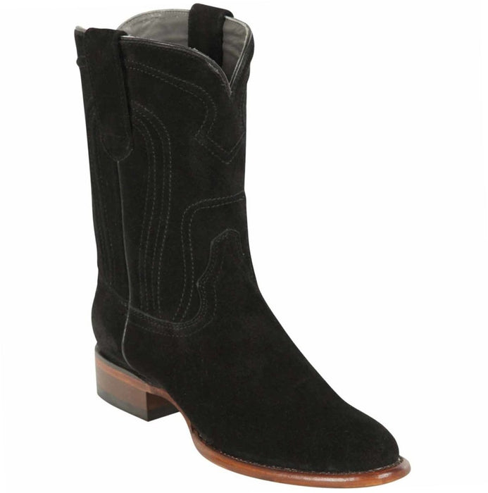 Botas de Cuero Gamuza Original en Horma Roper Color Negro LAB