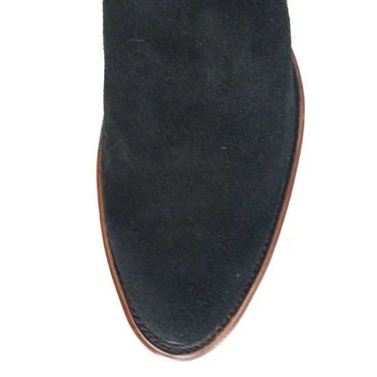 Botas de Cuero Gamuza Original en Horma Roper Color Negro LAB