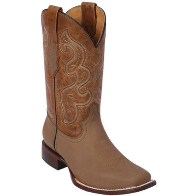 Botas de Cuero Grasso Horma Rodeo Cuadrada Bronce