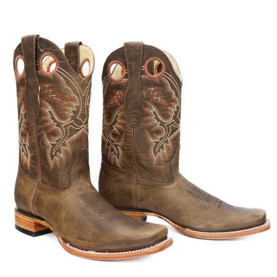 Botas de Cuero Rodeo Cuadrada Miel LAB-8129951