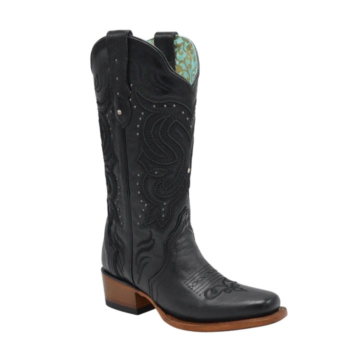 Botas de Cuero Rodeo para Mujer Negro JB-STEPHANIEBLACK