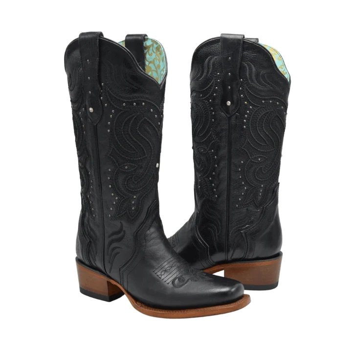 Botas de Cuero Rodeo para Mujer Negro JB-STEPHANIEBLACK