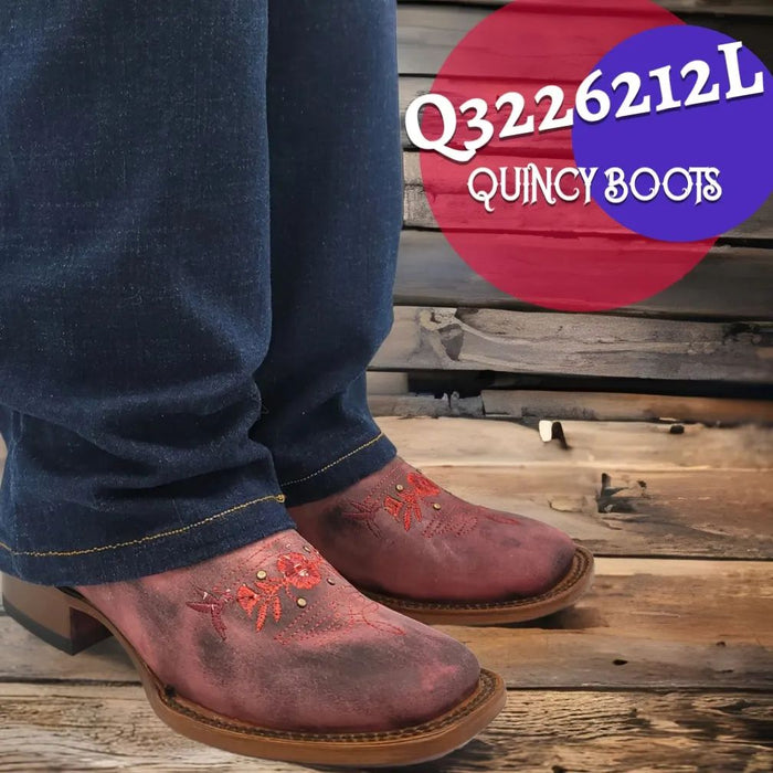 Botas de Cuero Lijado Rodeo Cherry para Mujer