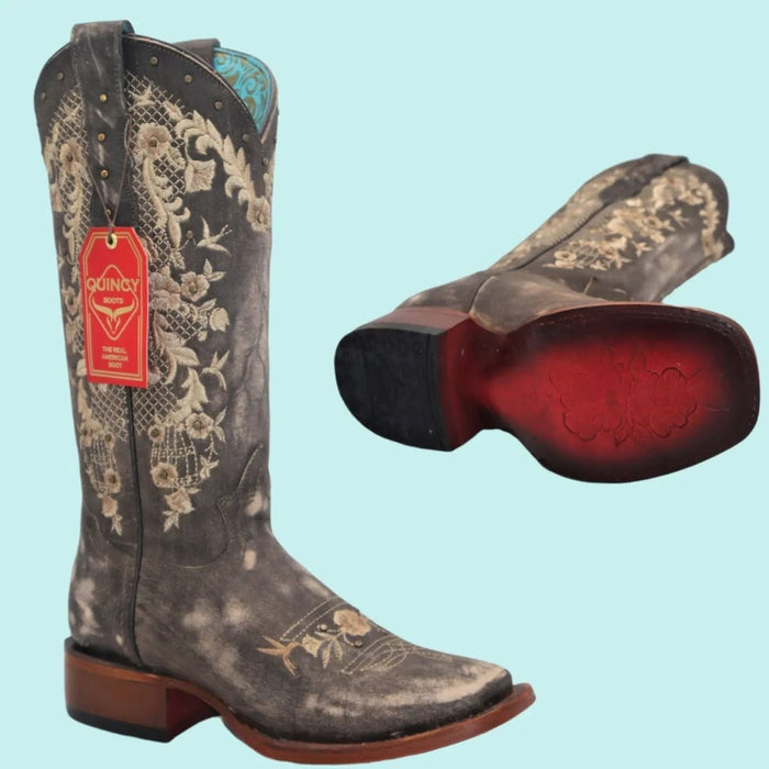 Botas de Cuero Lijado Rodeo Mujer Choco