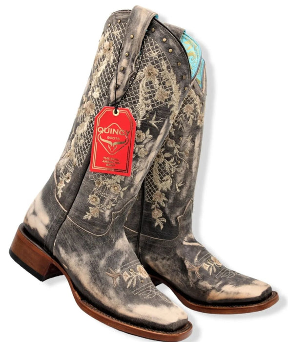 Botas de Cuero Lijado Rodeo Mujer Choco