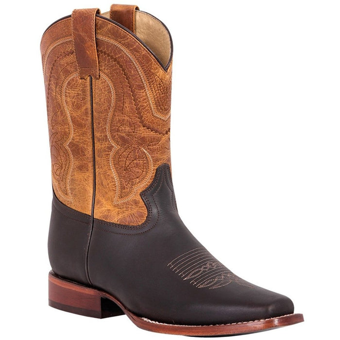 Botines Charros Quincy Gamuza Punta Cuadrada