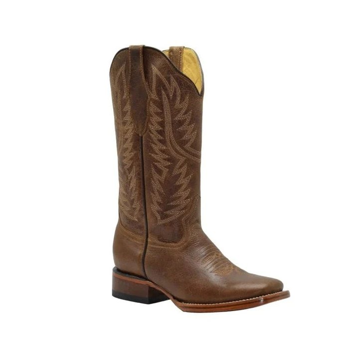 Botas de Cuero Horma Rodeo Mujer Café JB-16-10C