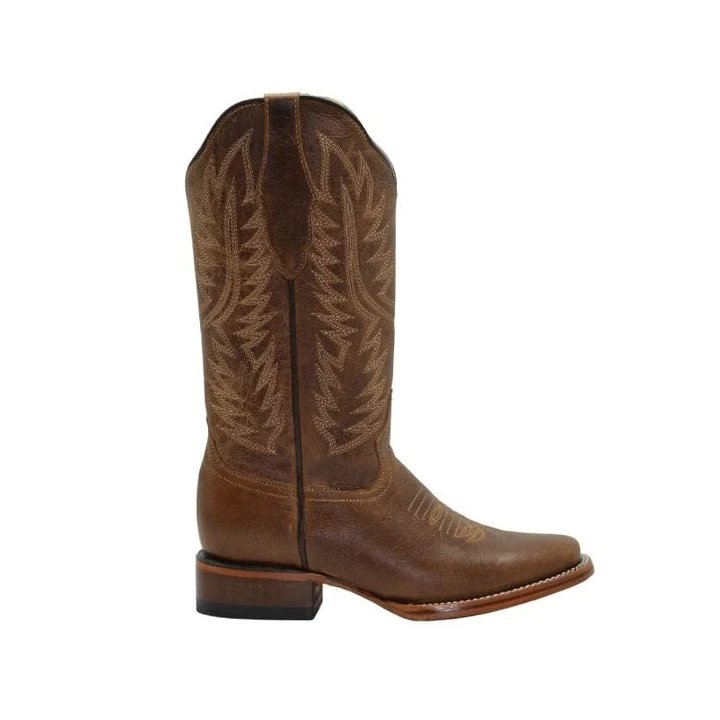 Botas de Cuero Horma Rodeo Mujer Café JB-16-10C