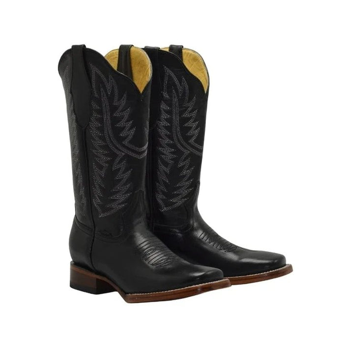 Botas de Cuero Rodeo Mujer Negro JB-16-10N
