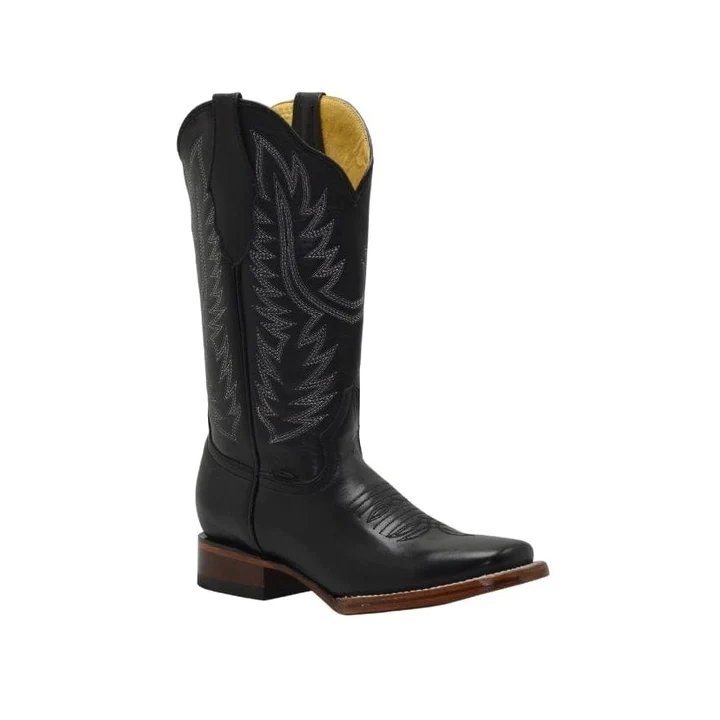 Botas de Cuero Rodeo Mujer Negro JB-16-10N