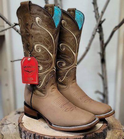Botas de Cuero Rodeo Mujer Tan Quincy Boots