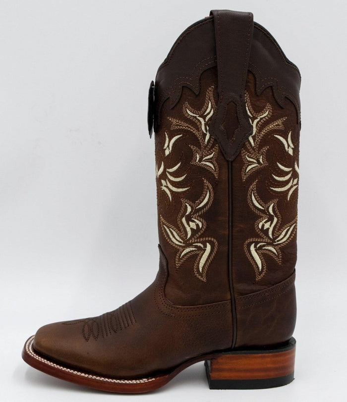 Botas Cuero Rodeo Dama Nuez Los Altos Boots