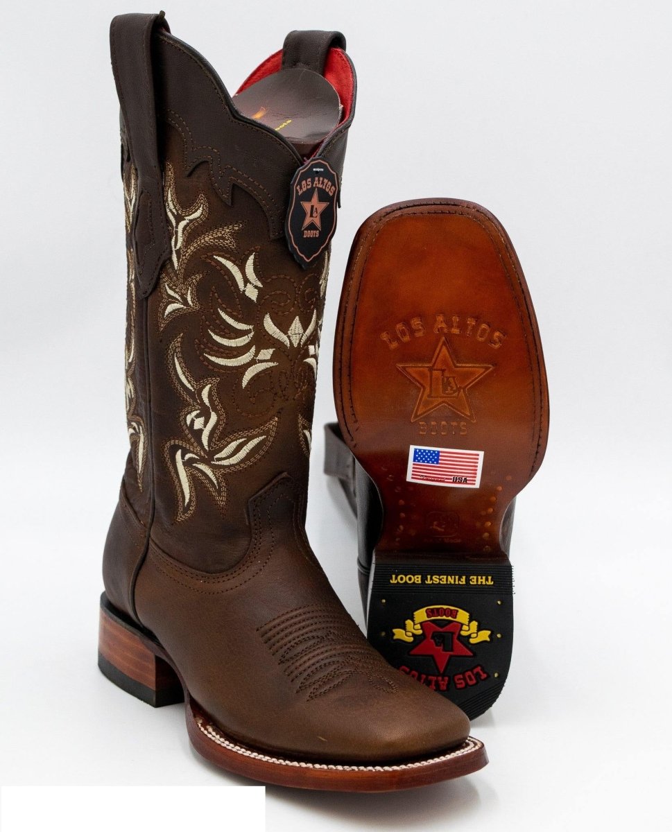Botas Cuero Rodeo Dama Nuez Los Altos Boots