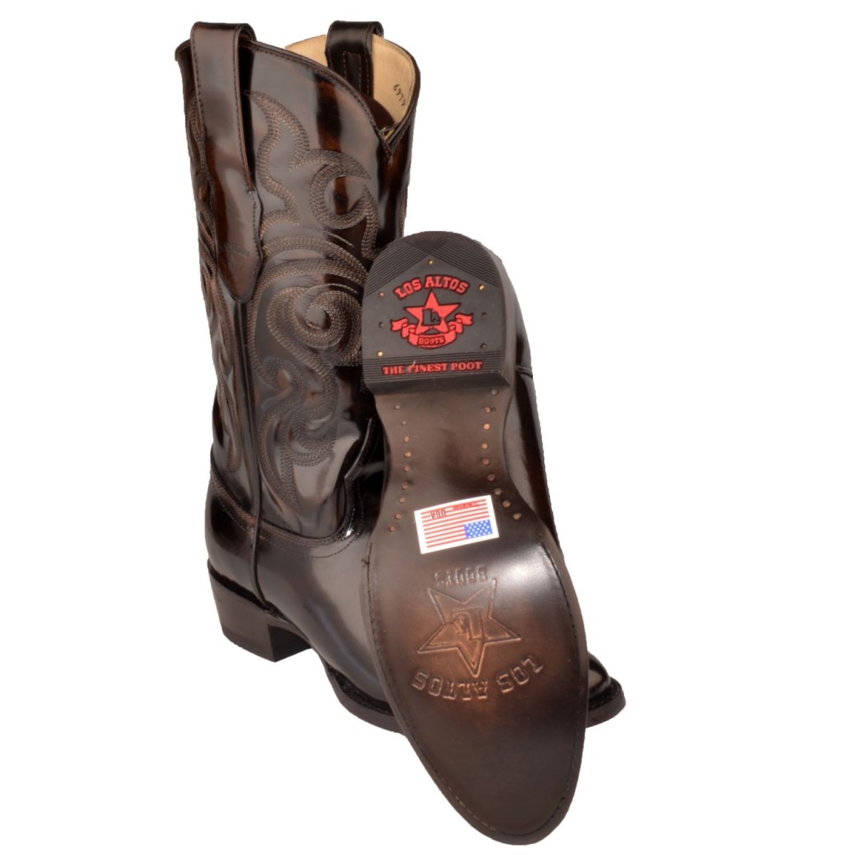 Botas de Cuero Vaqueras Acabado Camaleón LAB-654207