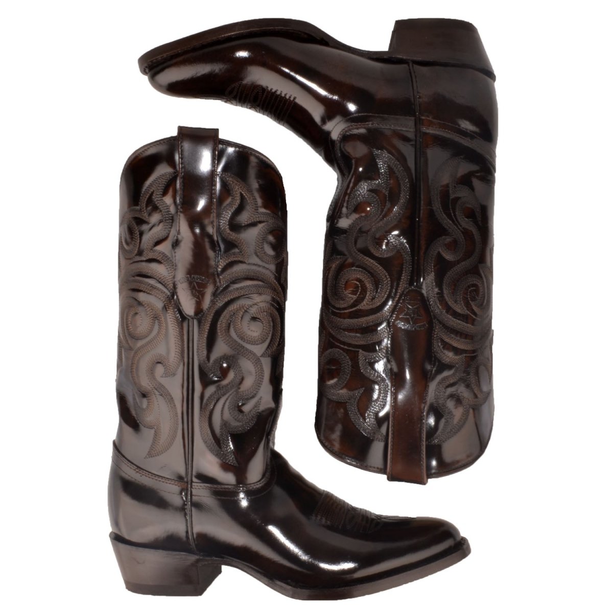 Botas de Cuero Vaqueras Acabado Camaleón LAB-654207