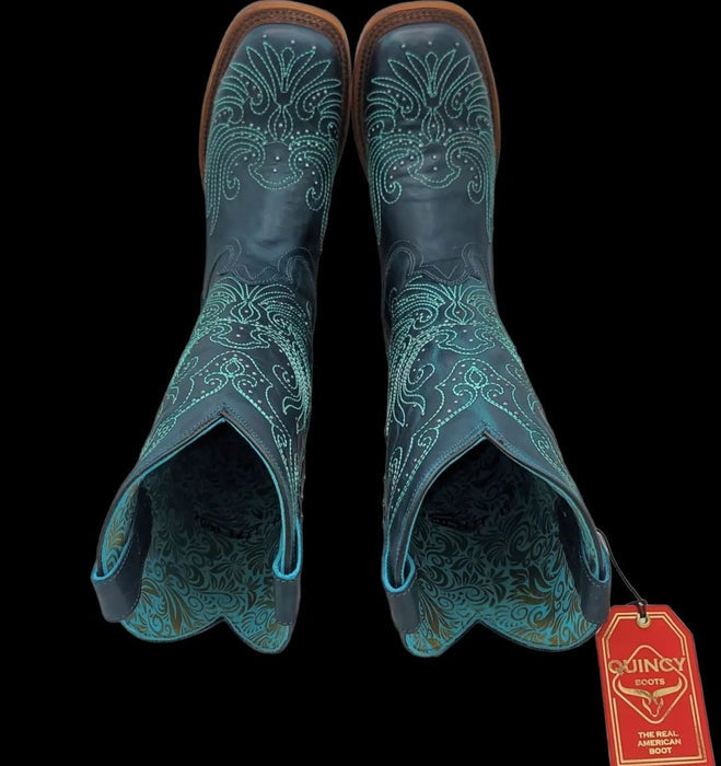 Botas Turquesa de Cuero Volcano Rodeo Mujer
