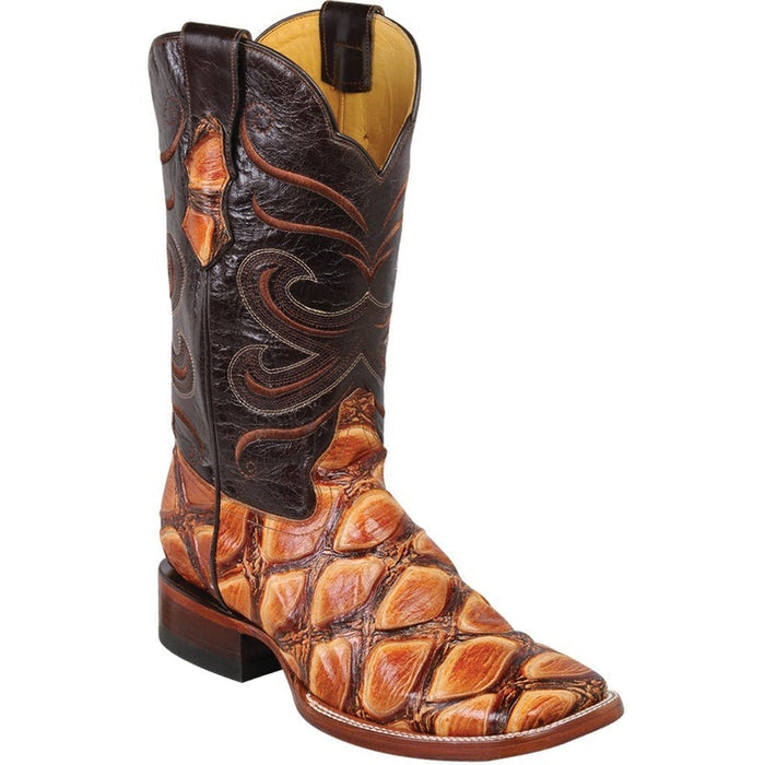 Botas de Pescado Africano Grabado Rodeo Cuadrada
