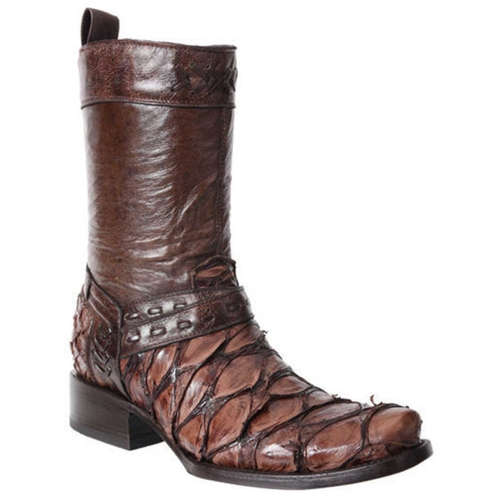 Botas de Pescado Pirarucu Original en Horma Cuadrada con Zipper