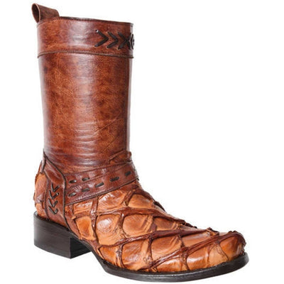 Botas de Pescado Pirarucu Original en Horma Cuadrada con Zipper