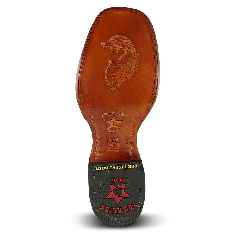 Botas de Pescado Pirarucu Rodeo Cuadrada Negro