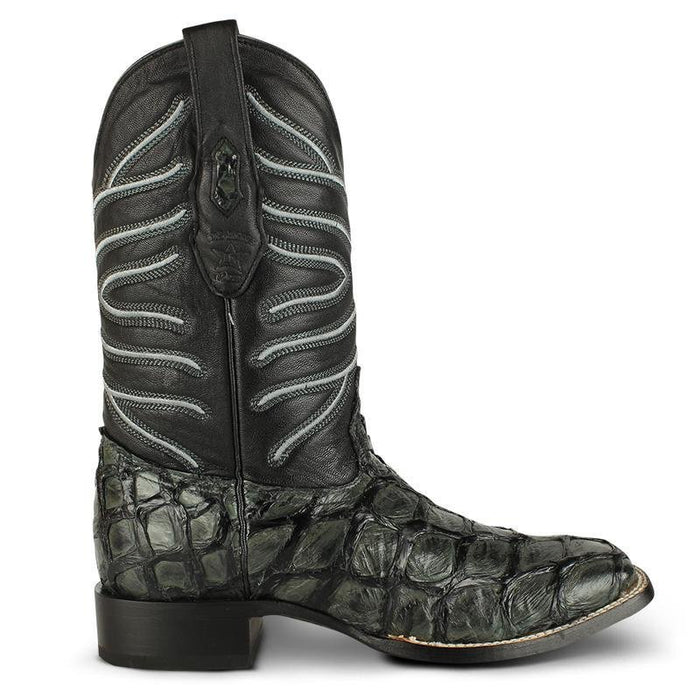 Botas de Pescado Pirarucu Original en Horma Rodeo Cuadrada LAB