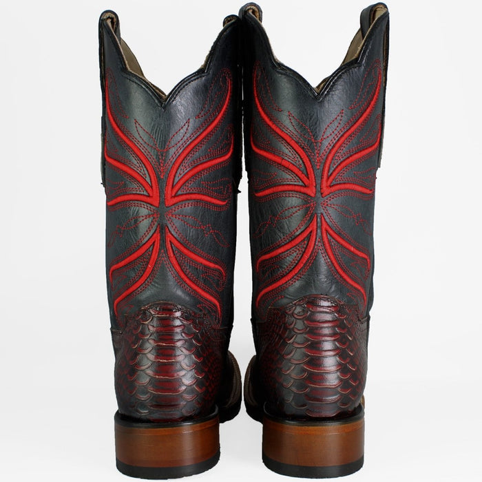 Botas de Piton Grabado Horma Rodeo Cuadrada Quincy Boots
