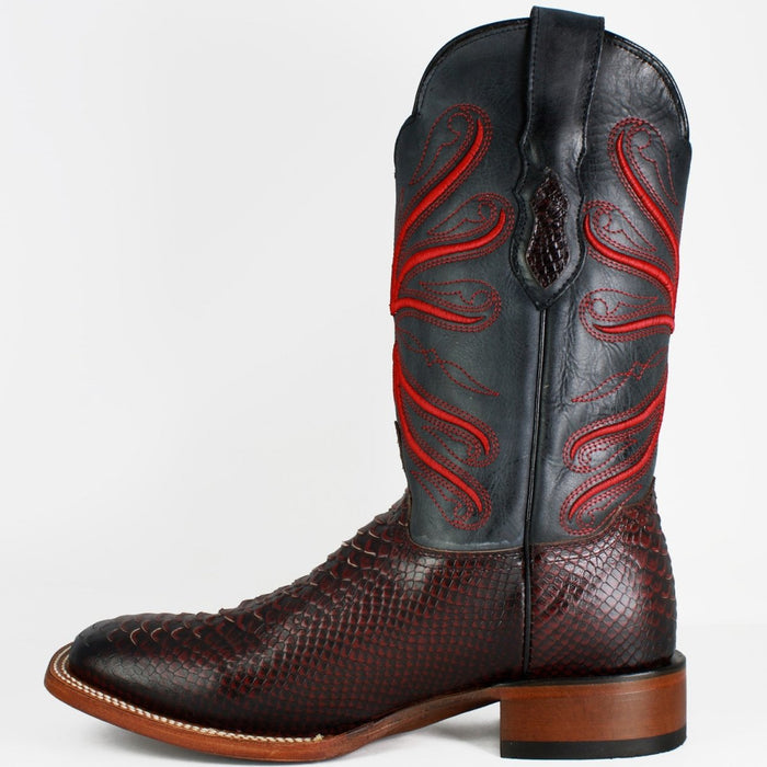 Botas de Piton Grabado Horma Rodeo Cuadrada Quincy Boots
