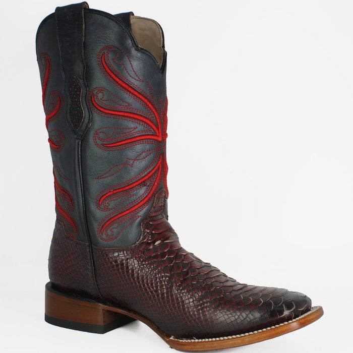 Botas de Piton Grabado Horma Rodeo Cuadrada Quincy Boots