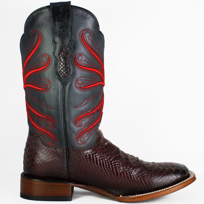 Botas de Piton Grabado Horma Rodeo Cuadrada Quincy Boots